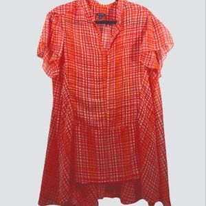 NINE WEST Flowy Sheer Blouse SZ XLarge